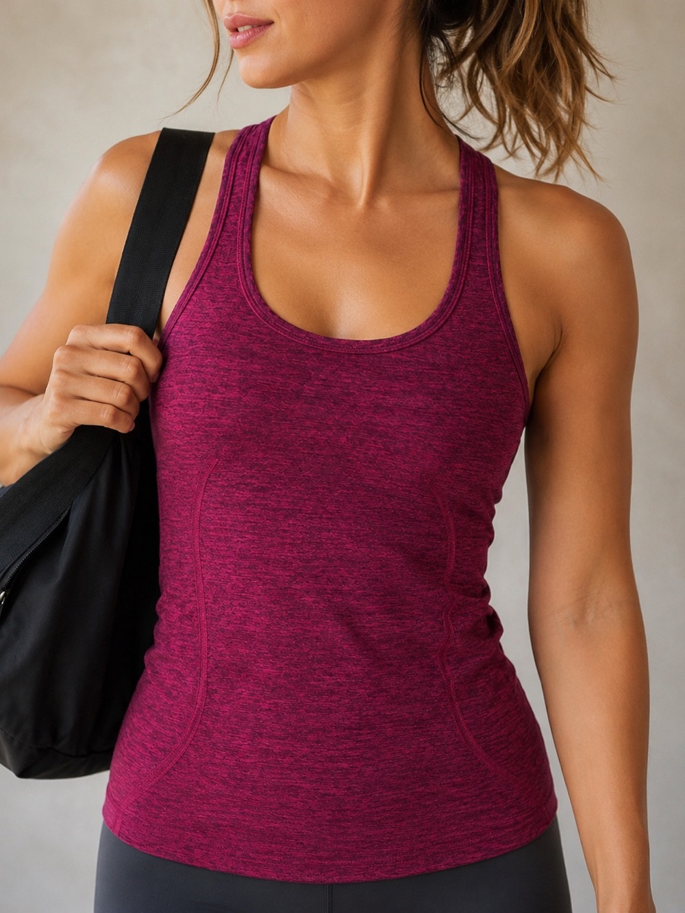 Lululemon Swiftly Tech Racerback Tank Heathered Berry Wine Size 4